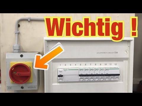 That's why you SHOULD install a main switch [repair switch]?! Proofwood