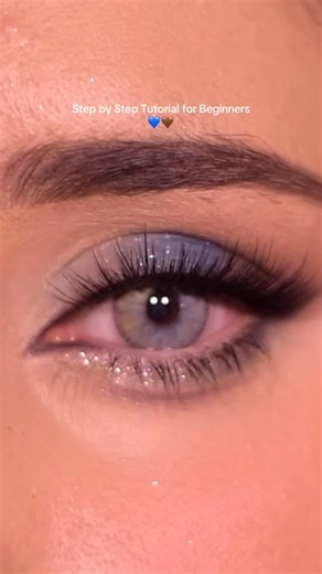 Kaleeza [ EyeMakeup Tutorials ] on Instagram: "Step by Step Eye Makeup Tutorial for Beginners 🤎💙 #eyemakeuptutorial #makeuptutorial #makeup #eyemakeup #reels"