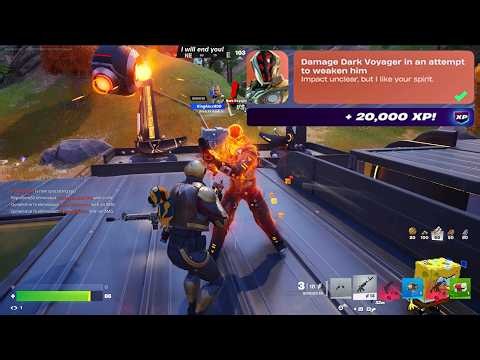 How to EASILY Damage Dark Voyager in an attempt to weaken him Location in Fortnite Quest!