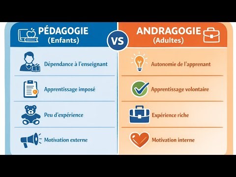 تعريف Andragogie و الفرق بين Andragogie و Pédagogie ، معلومات مهمة و مبسطة جدا
