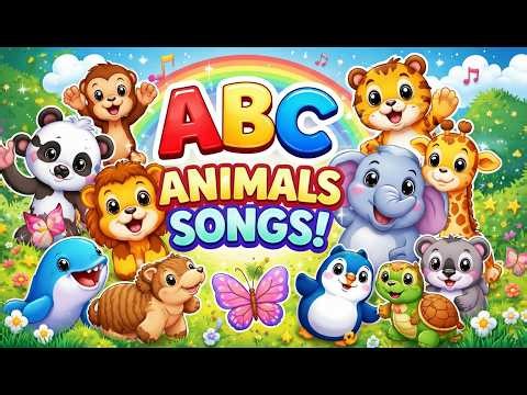 ABC Animals Song for Kids | A to Z Animal Names | Alphabet Learning Songs for Toddlers