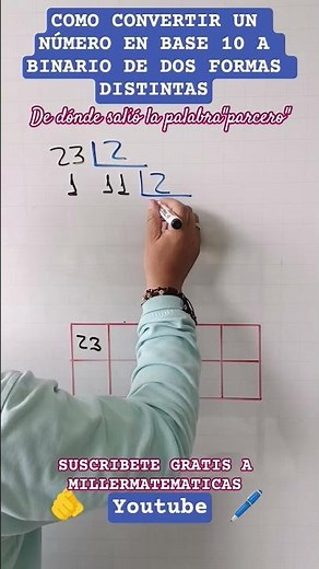 Convertir un número en base 10 a binario de dos formas diferentes