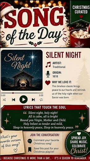 Silent Night. 🌟 A timeless Christmas classic. #Christmas #everydayischristmas #smalltownchristmas