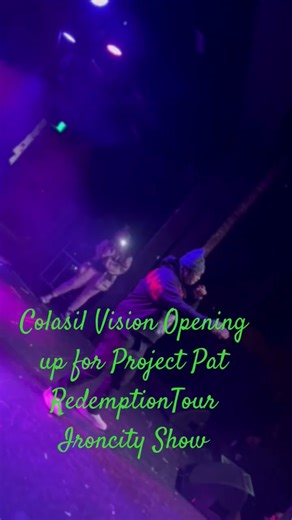 Colasil Vision performing The Gift Live Redemption Tour. #colasil #projectpat #youtubeshorts