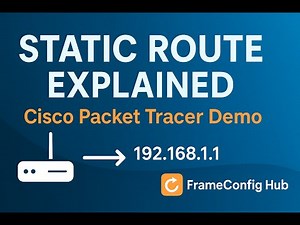 Learn Static Route | Static Route Configuration in Cisco Packet Tracer