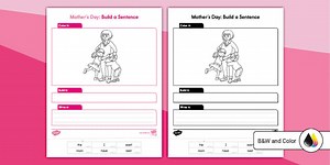Mother's Day: Build a Sentence Worksheet