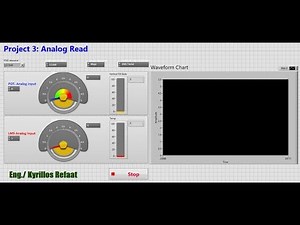 LabViEW interface for arduino | Project 3 | ِAnalog Input and LM35 sensor | Kyrillos Refaat