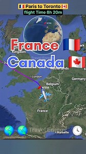 France Paris 🇫🇷 to Canada Toronto 🇨🇦 flight Route direct flight ✈️ Operator by Air France #FlightRoute ✈️ #Travelvideo #FlightRoute ✈️ #TravelByAir 🌏 #AirTravelJourney #NonStopFlight #DirectFlight #ConnectingFlights #SkyRoute #TravelUpdates #AviationLovers #GlobalRoutes #AirlineJourney #ExploreByFlight #FlightTracker #WanderlustByAir #SkyHighTravel #travelEnregy #viralreels #trending #flighttrave #Viralvideo #fbViralreels | Travel Energy