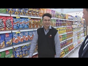 Wellington supermarket worker turns stacking shelves into an art form