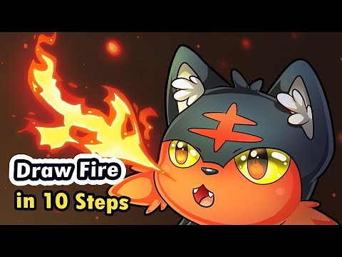 How to Draw FIRE Digital Art Tutorial [Clip Studio Paint]