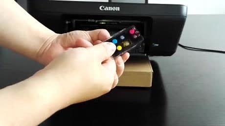 佳能MG2580S MG2400打印机安装墨盒安装指导