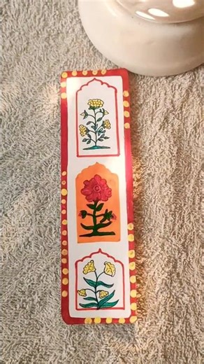 Floral folk art (bookmark)