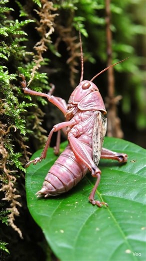 Pink Grasshopper, #grasshopper #ytshorts #wildlife #nature #Insecta #Arthropoda #Orthoptera #viral