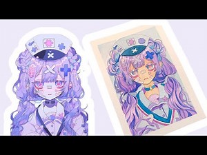 How to Draw a Cute Anime Girl with Watercolor – Little Doctor Character | Anime Drawing Tutorial