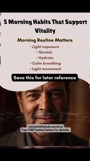 5 Morning Habits That Support Energy After 40 | Men's Health Tips