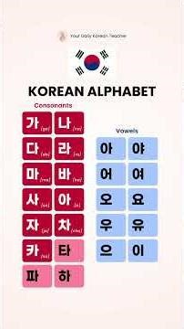 Korean alphabet (repeat after me) 🇰🇷 Follow me if you want to learn korean 💕 #korean #learnkorean