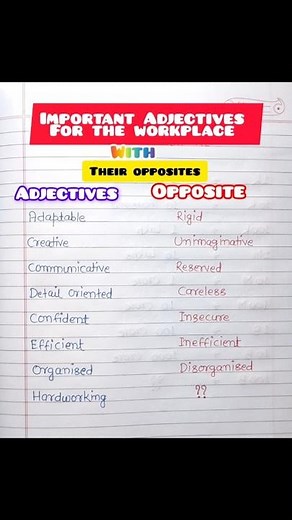 Discover POWERFUL Adjectives to Describe Your WORKPLACE!