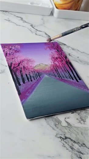 Painted journey on Instagram: "Easy way to paint a pink tree/ arcylic painting idea for beginners ✨ easy painting idea for beginners 💚 #painting #art #artist #artwork #drawing #artistsoninstagram #contemporaryart #paint #illustration #artoftheday #sketch #instaart #acrylicpainting #arte #artgallery #digitalart #abstractart #watercolor #design #draw #oilpainting #fineart #paintings #portrait #modernart #love #painter #photography #abstract #creative Credit: Unknown (kindly dm for credit) no inte