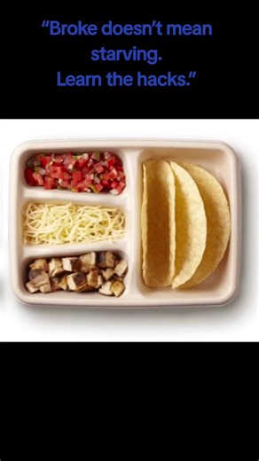 $7 CHIPOTLE BURRITO HACK 🌯💸 Sign up for the Chipotle app → get FREE guac 🥑 Order Kids Build Your Own online Pick: • 2 soft tortillas • Meat • Fajita veggies • Fresh tomato salsa Kids meal comes with chips drink Add the free guac from rewards Use both tortillas fillings → make one full burrito Total: about $6–$7 Broke ≠ hungry. Learn the hacks.#ChipotleHack #BrokeButEating #BudgetMeals #CheapEats #FoodOnABudget