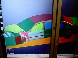 Car crash simulation using LS-PrePost 4.0 w and w/o AMD FirePro V7900 acceleration