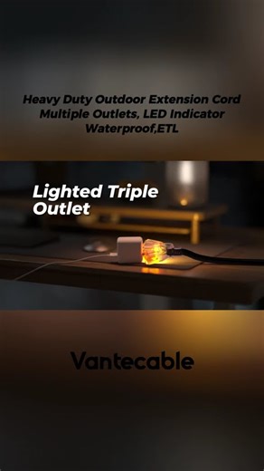 12/3 Heavy Duty Outdoor Extension Cord | Anti-Bending & Flame Resistant