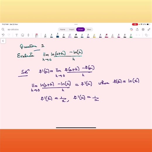 AP Calculus Derivative using Limits #youtubeshorts