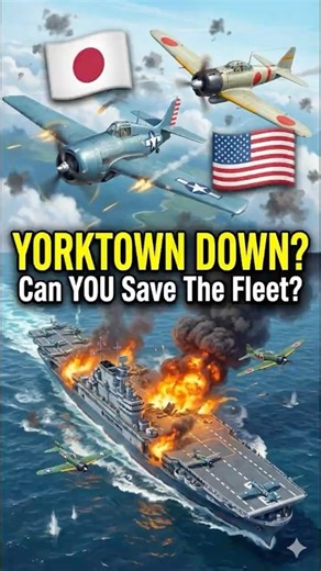 Direct Hit on the Yorktown! 💥 Can She Survive?