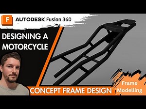 Motorcycle Frame Design, Rear Frame Concept Design, Fusion360