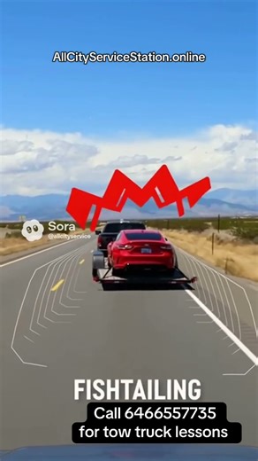 Learn how to tell the right way‼️ lessons available now #towlife #towing #towtruck #fishtailing