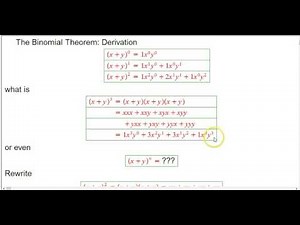 Binomial Theorem Derivation Video Lecture - JEE