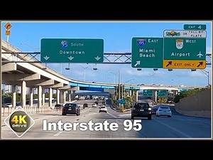 4K DRIVE Highway I95 Miami FLORIDA USA driving vlog