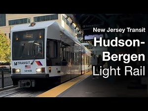 New Jersey Transit Light Rail, Hudson-Bergen Light Rail, Exchange to Jersey, Kinki Sharyo, 4K POV