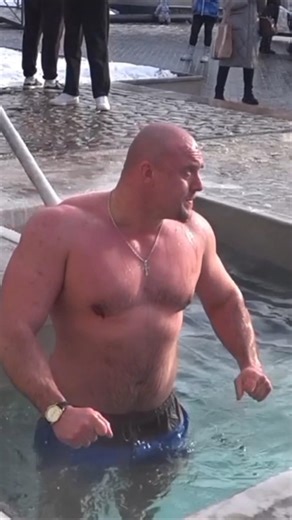 BAPTISM 2026/ MEN BATHE In ICE HOLE/part 103 /NEW⚡ EPIPHANY BATHING/ |WINTER SWIM/ICE BATH #shorts