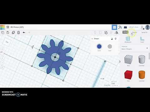 Create M1 10T Pinion Gear Using TinkerCAD Shape Generator