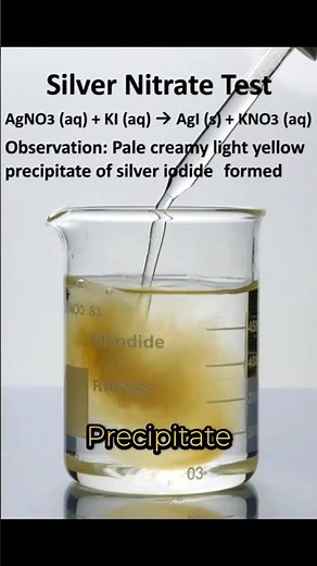 Silver Nitrate Test for Halides | Qualitative Analysis Made Easy #shorts #chemistry