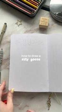 how to draw a silly goose 🪿 #drawing #howto #tutorial #art #journal #journaling #beginners #fyp