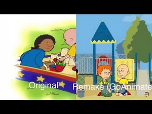 Caillou threes a crowd original and remake