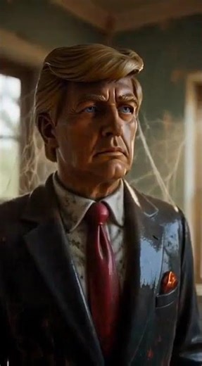 تحول مذهل 😱 تنظيف تمثال Donald Trump القديم من الغبار والصدأ في 30 ثانية | فيديو ASMR مُرضٍ