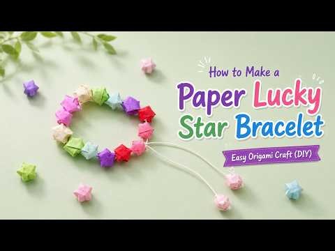 How to Make a Paper Lucky Star Bracelet | Easy Origami Craft (DIY)