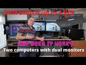Dual monitor with DisplayPort KVM switch review TESmart 4x2, Unboxing and test