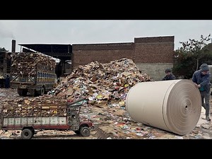 Incredible Process of Recycling Waste Paper into Cardboard Rolls | Factory Mass Production