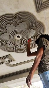 65K views · 939 reactions | Cement Ceiling flower Design #ceiling #cement #popdesign #ceilingdesign #plusminus #Ceilingfan Savir Cement Art | Savir Cement Art | Facebook