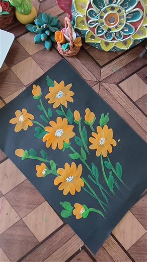 flower painting tutorial l easy hack to paint flower 🌹#shorts #viral #funny #art #craft #painting