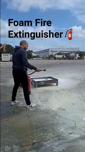 Foam Fire Extinguisher demonstration 🧯 #firefighter #training