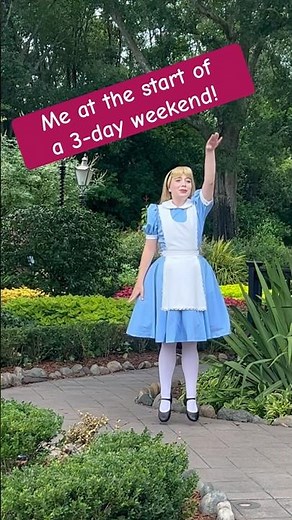 A Happy ALICE in Disney's EPCOT Center @ the UK Pavilion #aliceinwonderland #epcot #disneycharacters