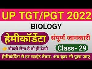 TGT/PGT BIOLOGY 2022 | CLASS- 29 | tgt pgt biology classes | Hemichordata for biology tgt pgt Bio