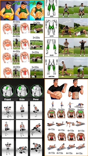 🔥Full Body Workout Plan For Muscle & Fat Loss | Home Workout💪 #workout #fitness #viral #explore