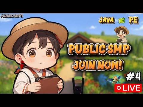 Minecraft SMP LIVE Day 4 | Public Server 24/7 for Java & Bedrock (Join Now!)
