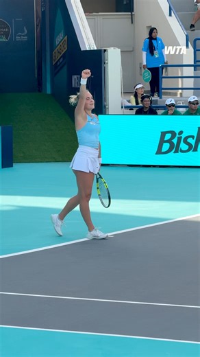 Quarterfinals 🔜 Sara Bejlek secures her spot in the quarterfinals defeating Ostapenko 6-4, 6-3! #MubadalaAbuDhabiOpen | WTA