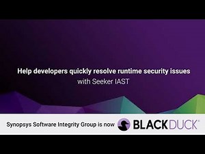 Finding vulnerabilities in running applications with Seeker IAST | Black Duck